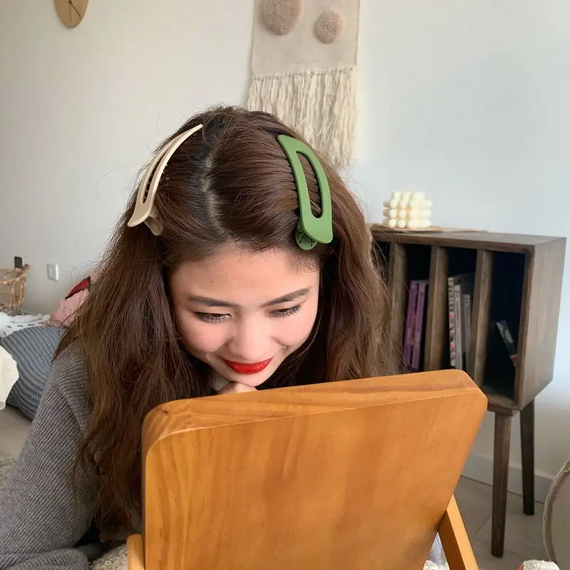 Fermaglio per capelli smerigliato Clip a becco d'anatra grande Clip laterale coreana testa posteriore capelli grande Clip frangia Barrette strumenti per lo Styling dei capelli accessori