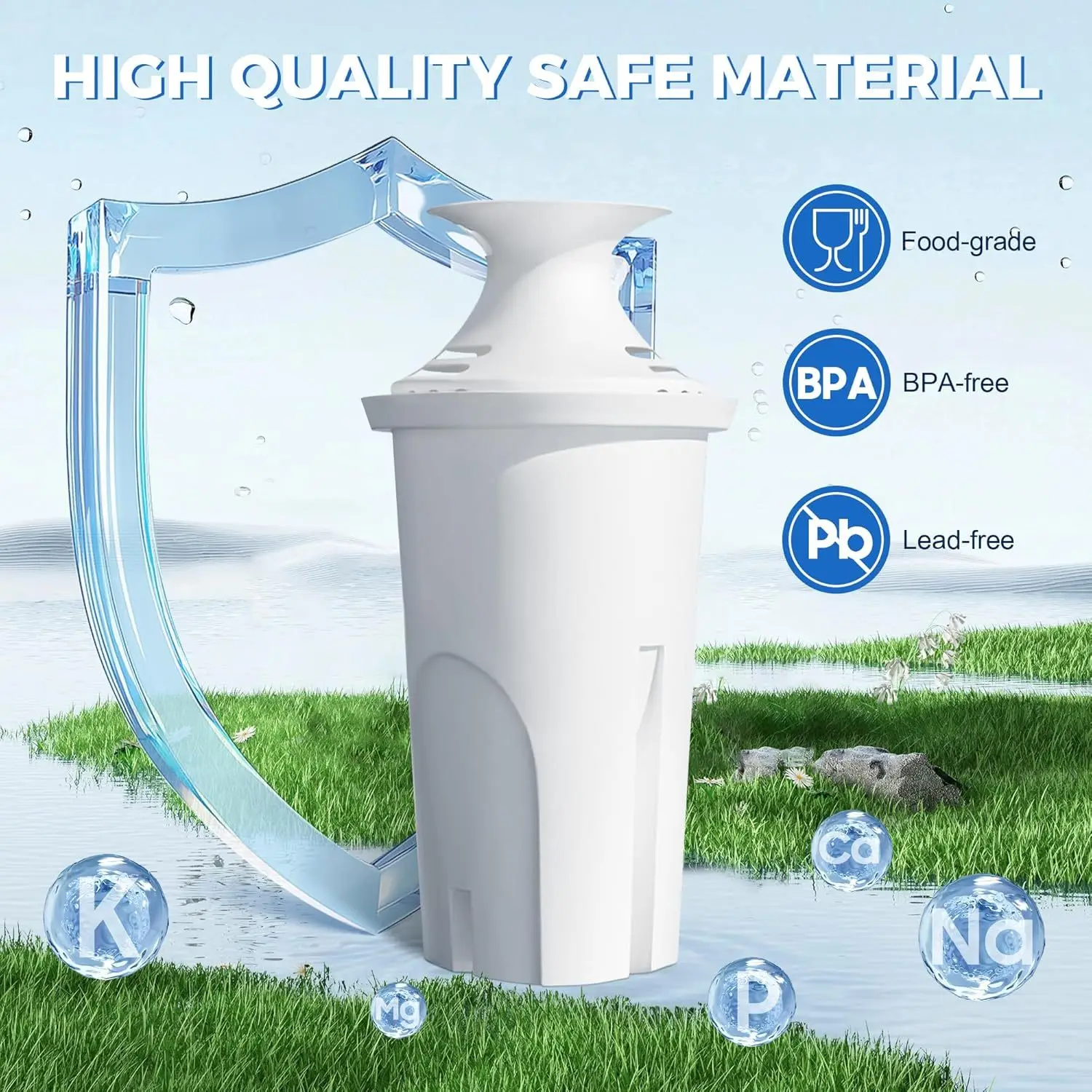 1/2/3/6 szt. Wymiana filtra wody NSF do dzbanków i dozowników wody Brita, Classic 35557, OB03, Mavea 107007