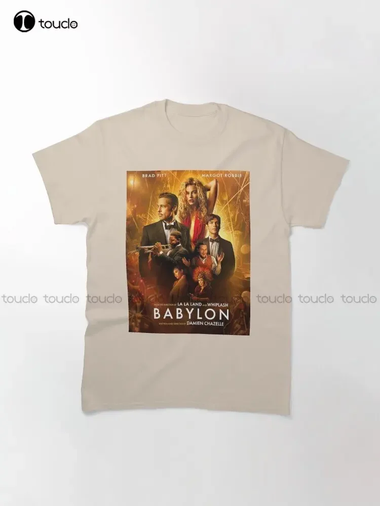 Babylon Movie 2022 Characters Classic T-Shirt Custom Aldult Teen Unisex Digital Printing Tee Shirts Custom Gift Xs-5Xl Tshirt