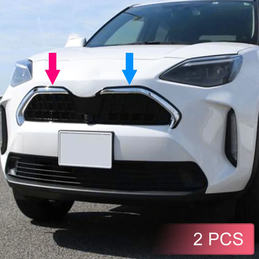 

Для Toyota Yaris Cross 2021 2022 2023 2024 2025 2026 глянцевая хромированная передняя решетка воздухозаборника, накладки, декоративная крышка, аксессуары