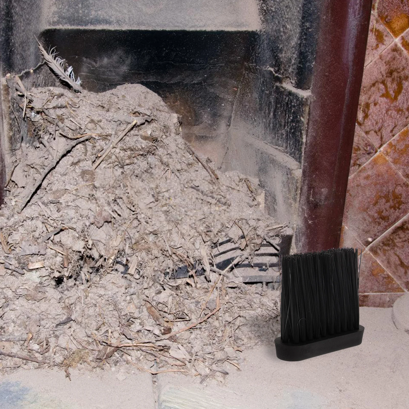 4 قطع من رؤوس استبدال فرشاة الموقد، مكنسة تنظيف فعالة لأدوات مدفأة المطبخ، استخدام خفيف الوزن