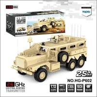 Hengguan Hg-p602 1:12 RC car Cougar 2.4g Full Scale Six Wheel Mine Resistant Anti-ambush Vehicle Remote Control Model Car Rc Toy