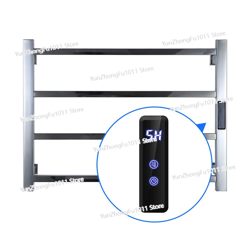 Wall-Mounted Electric Towel Rack with Regular Temperature Digital Display 304 Stainless Steel Waterproof