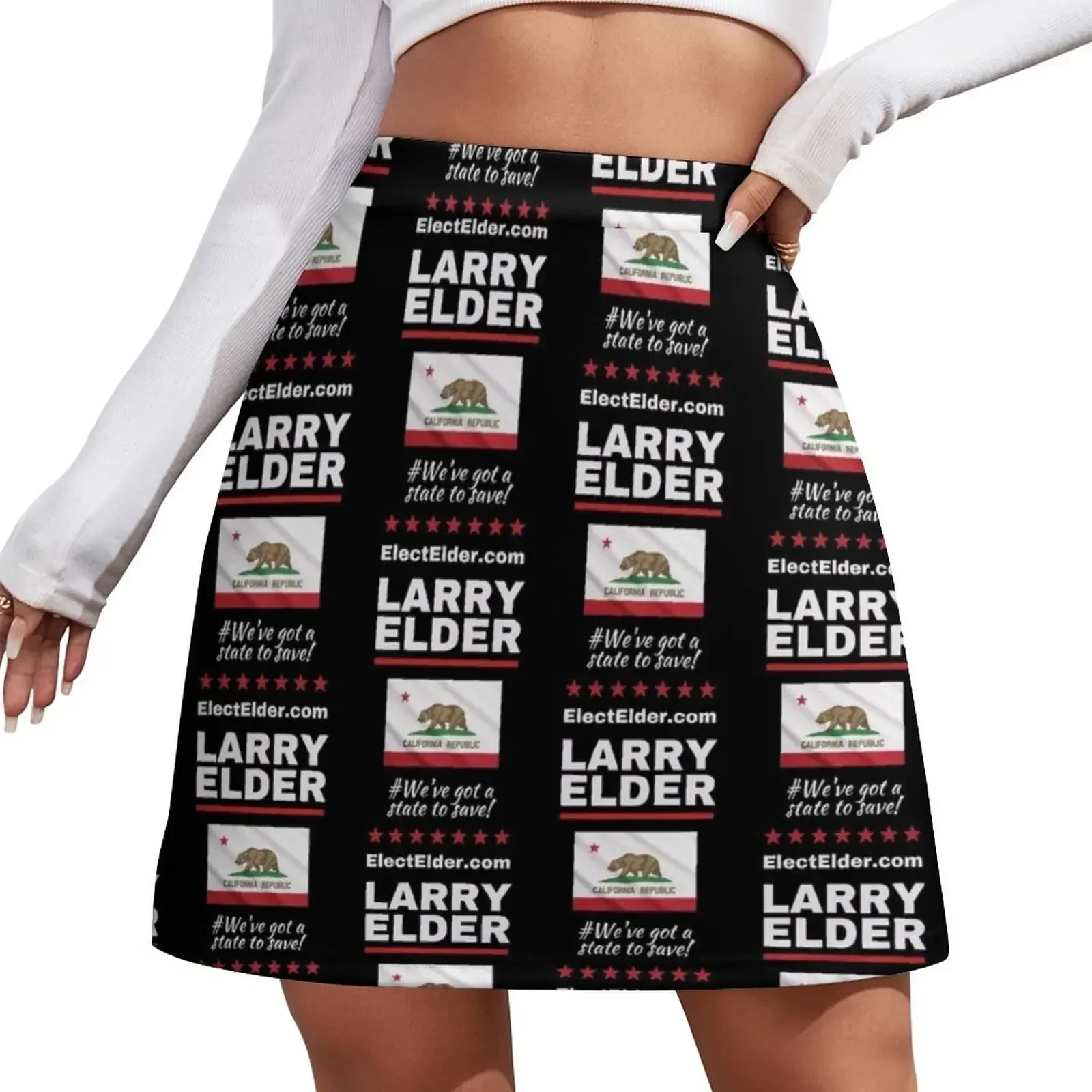 Larry Elder for California Governor - CA Flag Mini Skirt womans clothing women's clothing trend 2024 elegant skirts for women