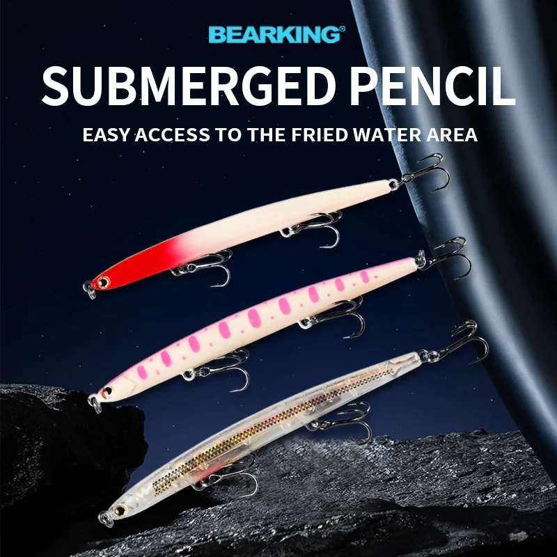 BEARKING Professional Hot Fishing Lures 11cm 12g Sinking Pencil Bait Lure High Quality Hard Baits Good Action Wobblers