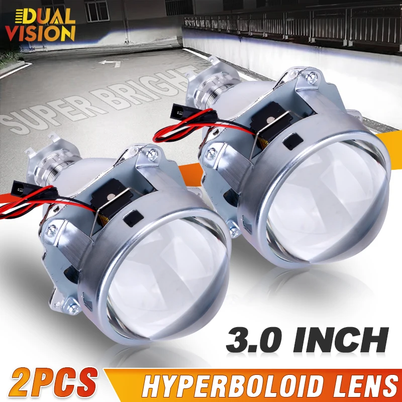 Projector Lenses 3 Inch Super Bright Car Headlight Clear Shot Without Shrouds HID Headlight Lenses Car Motorcycle Accessories