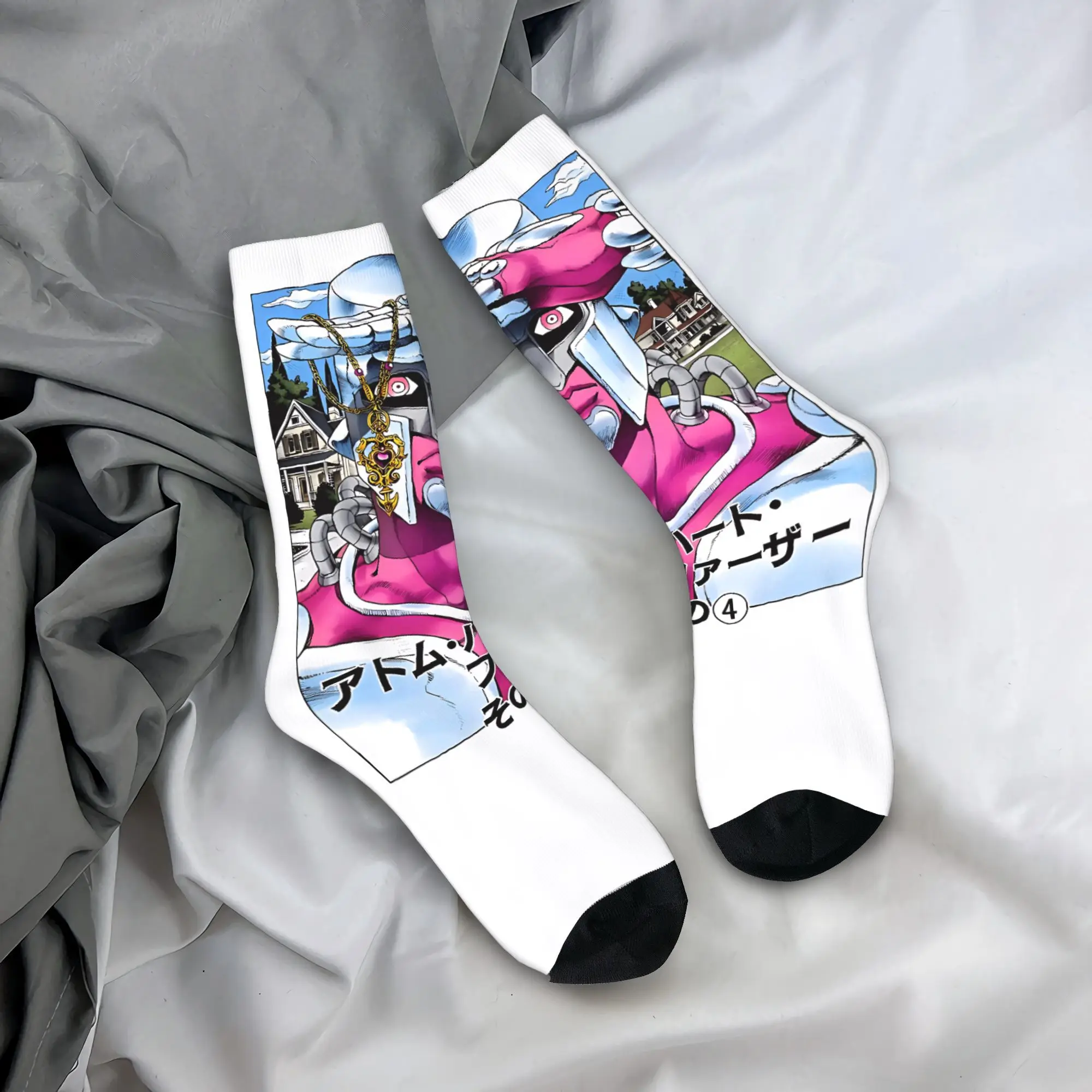 أنيمي جوجوس مغامرة غريبة جوارب الرجال الجوارب المتوسطة لينة الترفيه الجوارب الشتاء تسلق المضادة للانزلاق نمط الجوارب