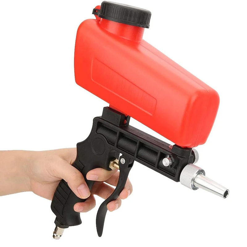 

1/4” Pneumatic Sandblasting Gun Portable 90psi Gravity Sand Blasting Spray Gun Tool Remove Paint, Stains, Rust & Clean Surfaces