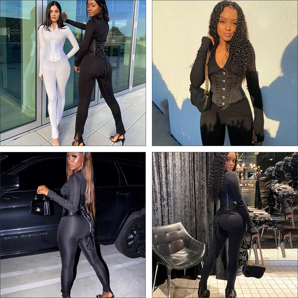 

Waist Cincher Vest Women High Strength Elastic Support Gym Daily Wear Close Fit Waistband Slimming Corset
