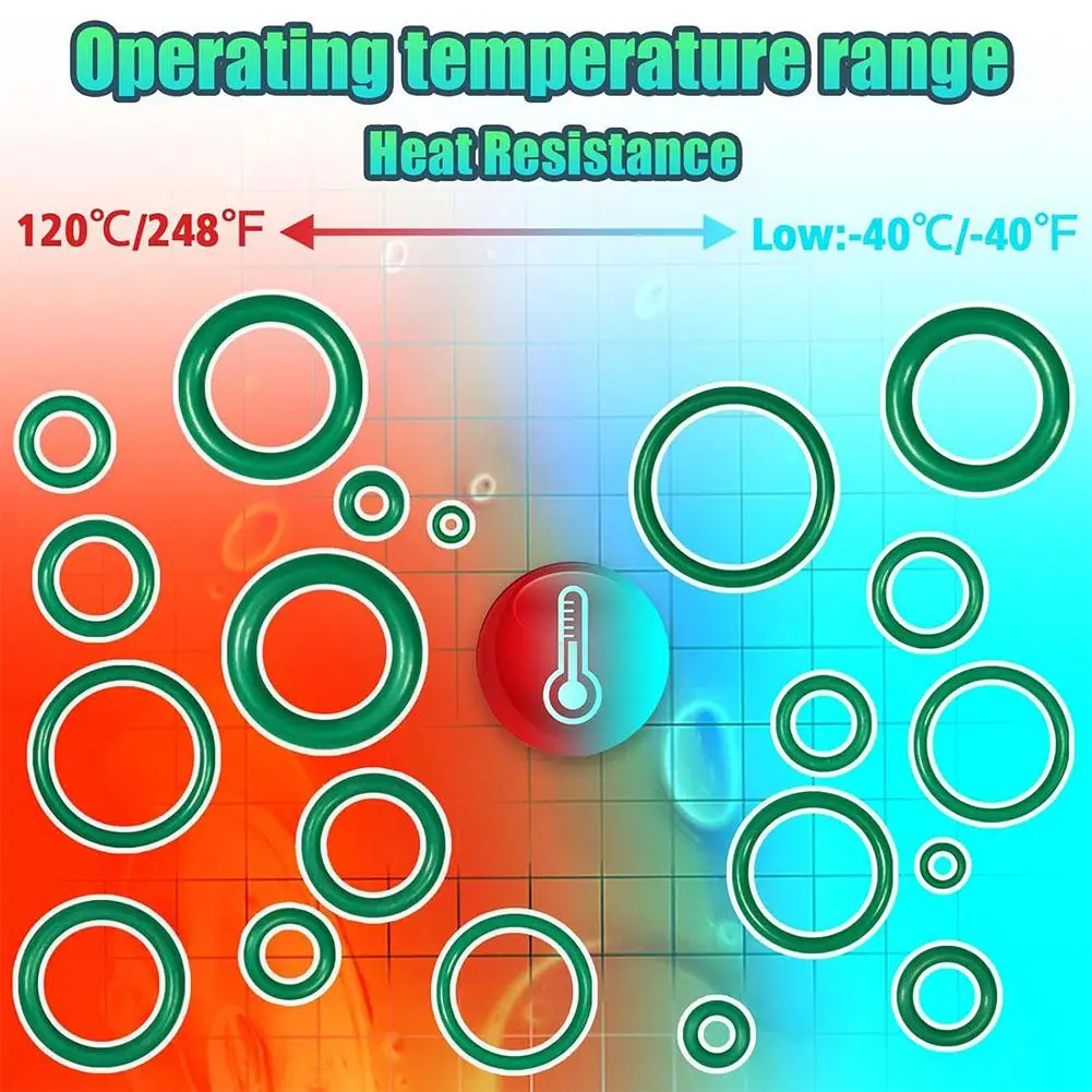 595-teiliges O-Ring-Set für Klimaanlagen, 36 Größen, Dichtung, Gummi-O-Ringe, Sortimentsset für Kompressor-Automobil-A/C-Sanitärreparatur – Detail 10