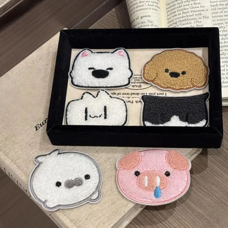 1/6 Stück Cartoon Niedliches Haustier Magisches Klebeband Spurloses Haarband Patch Stirn-Haarpatch Bestickter Plüsch Dekorativer Haarclip – Detail 7