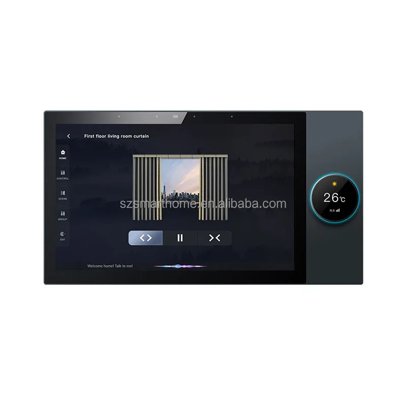 

10 inch Smart Home Control Panel In-Wall Central Control Timer Switch smart curtain opener with Zigbee Gateway Touch Screen
