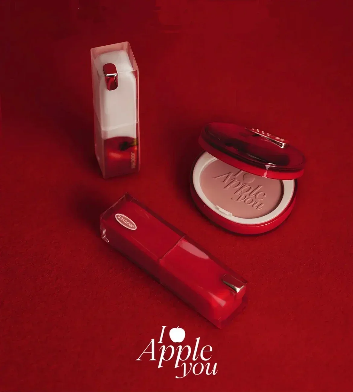 

JOOCYEE Original "I Apple You" Collection Highlighter Setting Powder Lipsticks Blush Blusher Palette Rare Beauty Matte Shimmer