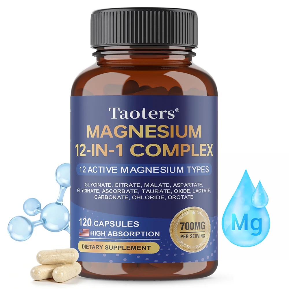 12-in-1 Magnesium Complex Supplement – ​​High Absorption Rate, Supports Muscles, Nerves and Sleep, Suitable for Men and Women