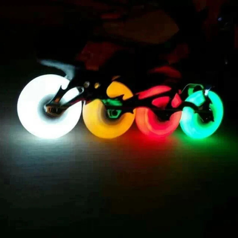 LED Flash Skate Wheel 76mm For Inline Skates 90A For Adults Kids Roller Wheels Inline Sliding Flash Roller Skate Wheel