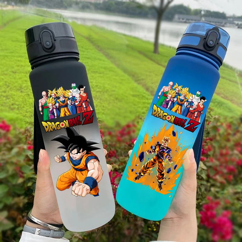 650ml Dragon Ball Water Bottle Son Goku Super Saiyan Large Capacity Drinking Cup Portable Outdoor Sports Water Cup Holiday Gifts