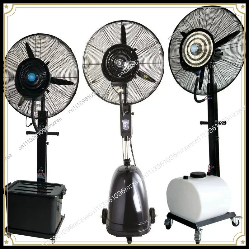 Industrial Spray Fan, Vertical Wall Mounted Atomizing Electric Fan, Humidification and Cooling Water Spray Fan
