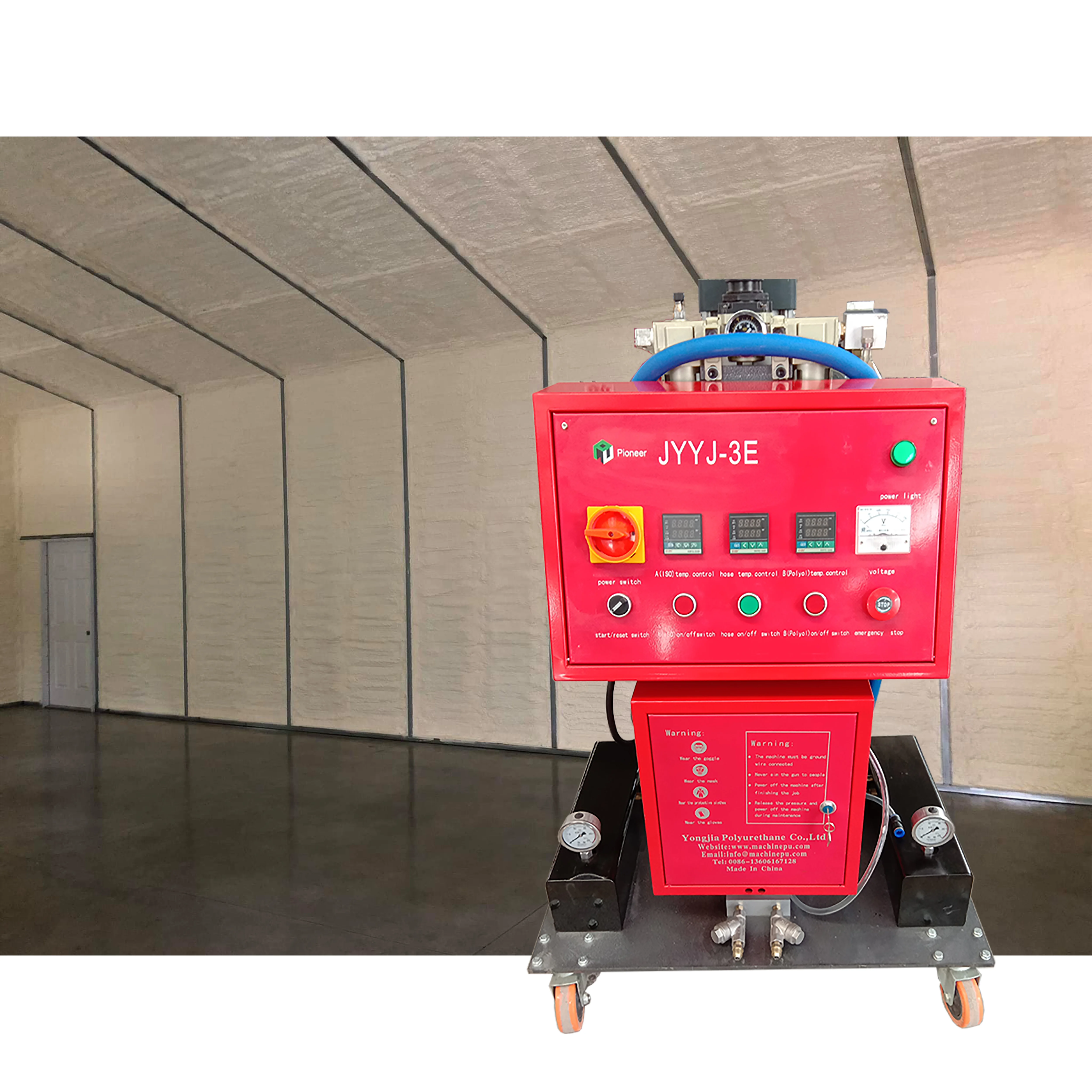 آلة صنع رغوة البولي يوريثين العازلة على الحائط