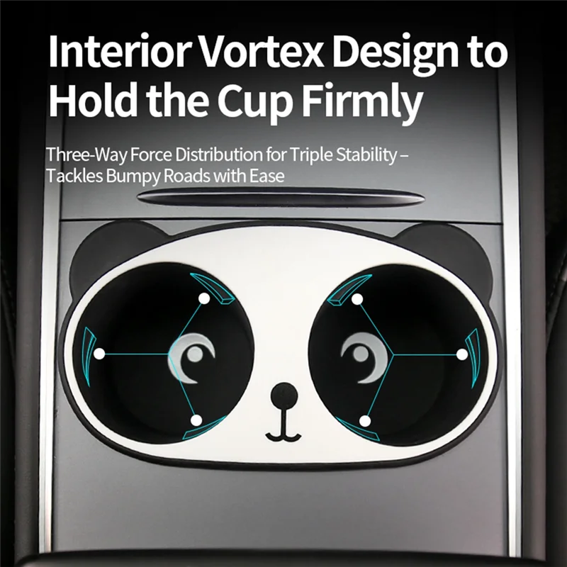 Para Tesla Model Y Model 3 2017-2023 consola central portavasos inserto, ranura limitador deslizante estabilizador taza de agua Clip-Panda