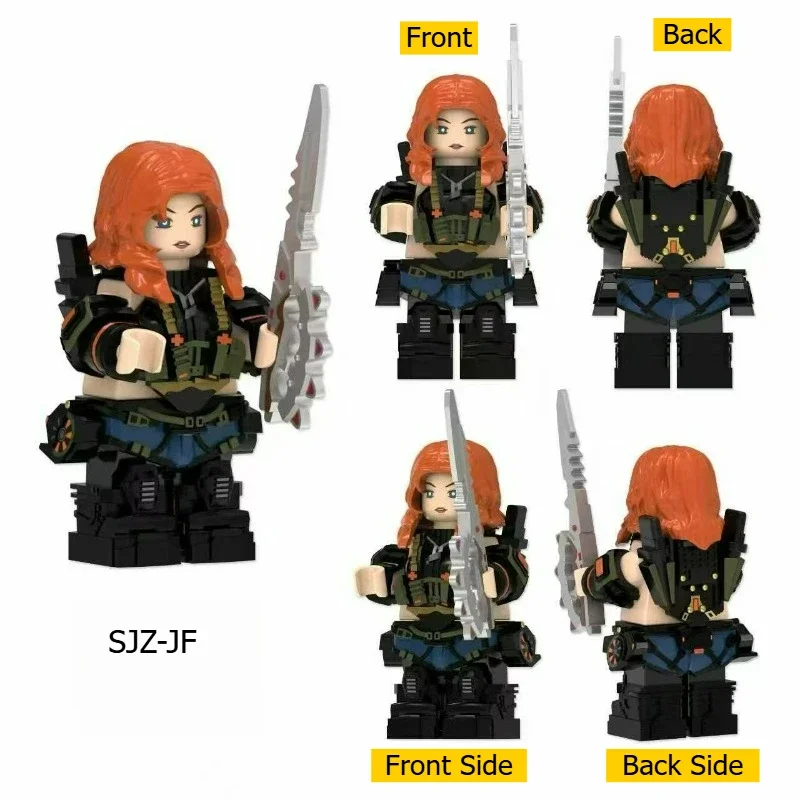 Figurenmodell als Schreibtischdekoration, Mini-Agent DIY-Montage-Spielzeug, Tintenwasch-Wolkenmuster Militärstil-Soldaten-Bausteine