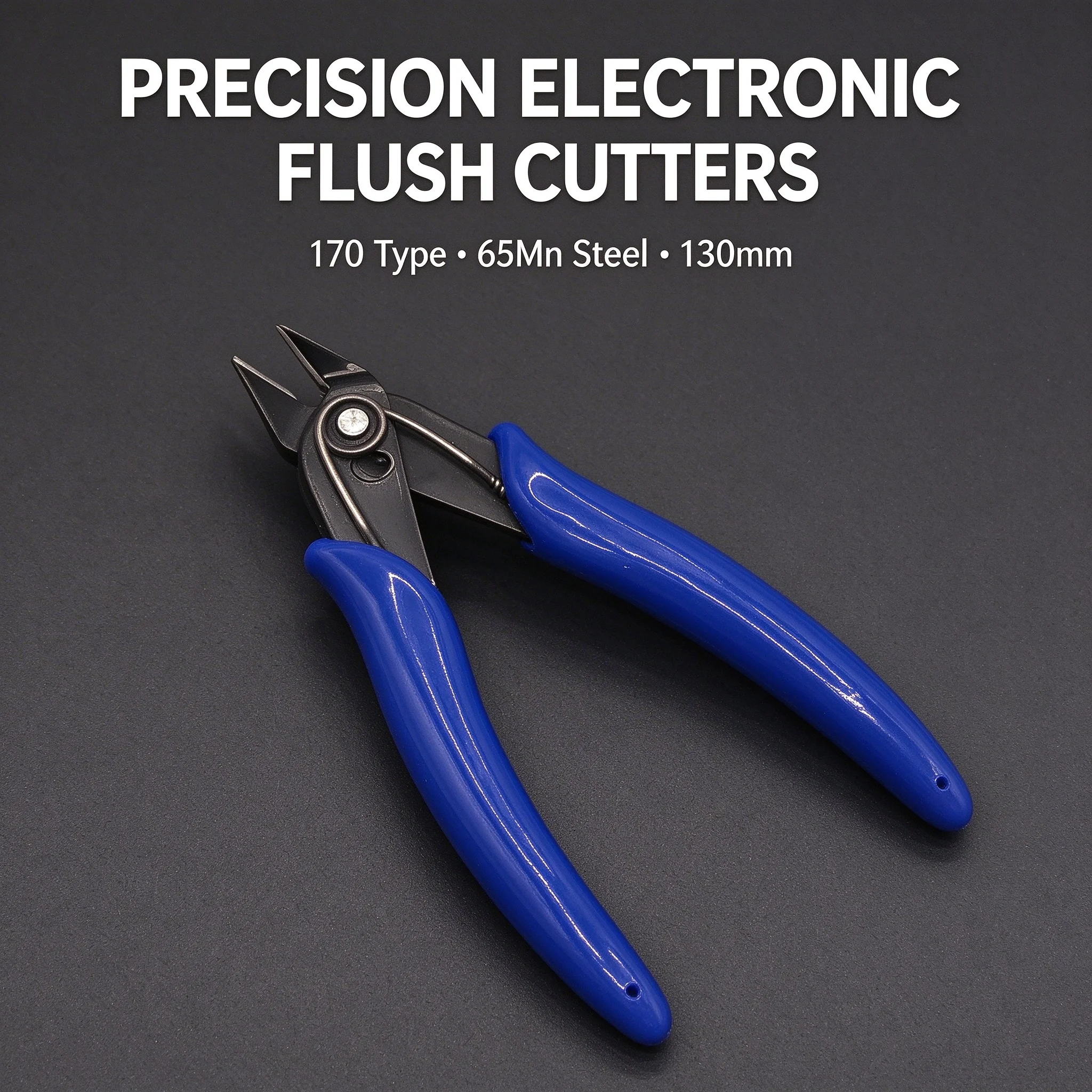 Mini Flush Cutter Pliers 65Mn High Carbon Steel Wire Snips Diagonal Side Cutters with Spring for Electronics Model Kits