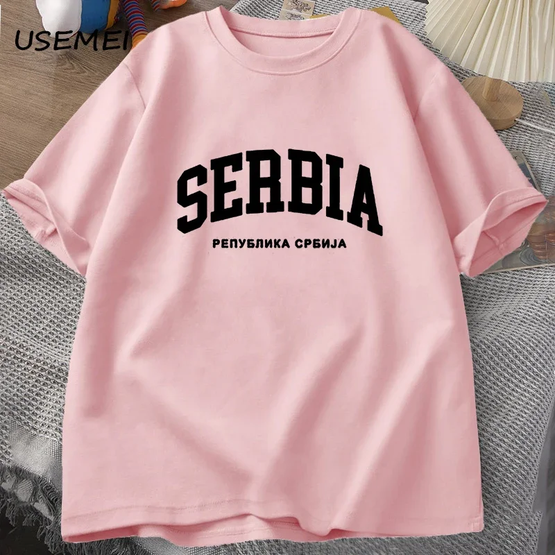 Republika Srbija T Shirt Men Summer Cotton Short Sleeve SERBIA T-shirt Harajuku Unisex T Shirt Man Clothing Printed T-shirt Tops