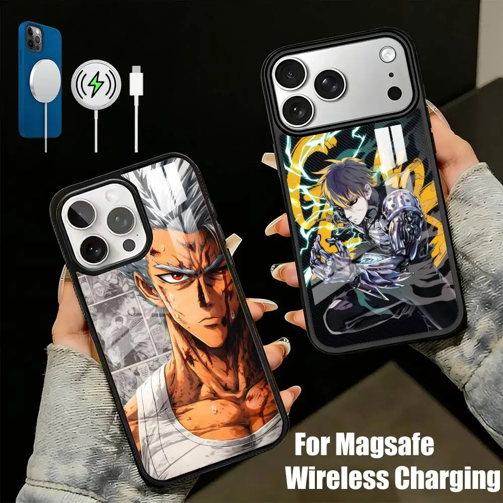 Aniem O-OnePeach CharacterS Phone Case For iPhone17,16,15,14,13 Plus,Pro Max Magnetic For Magsafe Wireless Charging