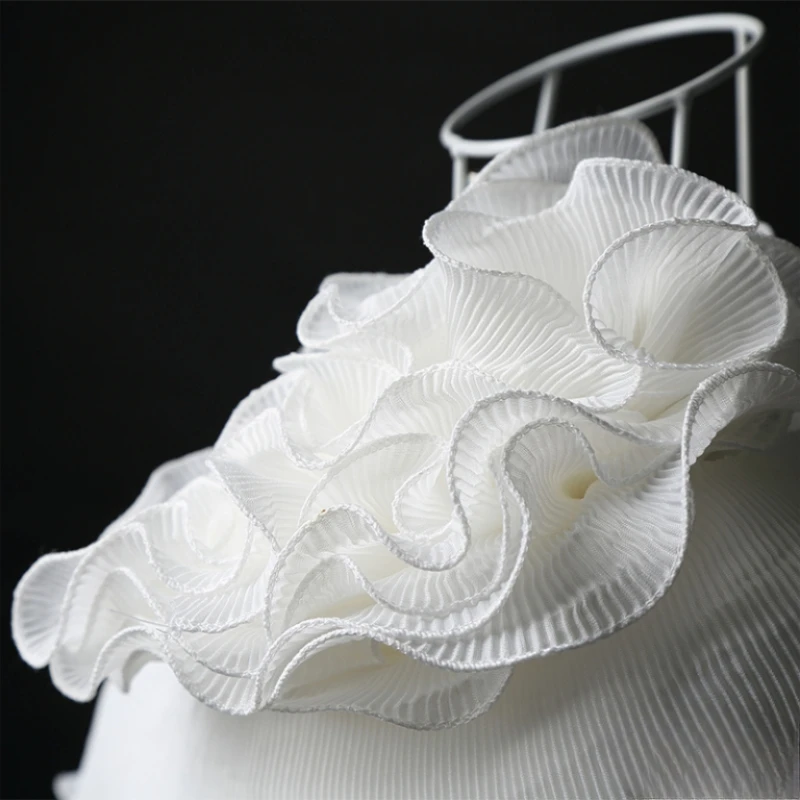 17cm wide, new textured fabric, pleated and 3D ruffled fabric, handmade wedding accessories