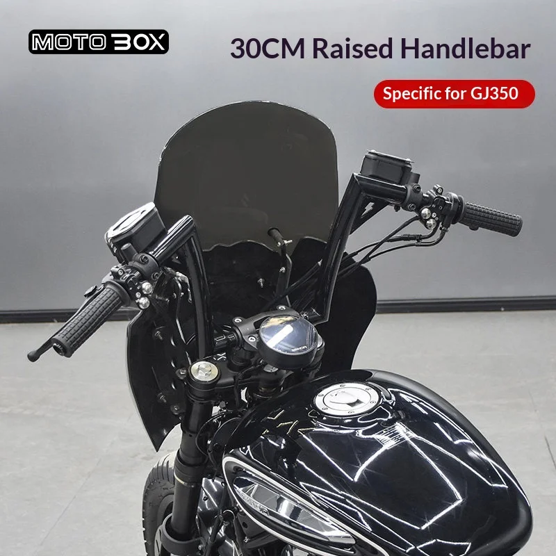 【Premium】For Chinchilla 350 Modified with High Handlebars, Comfortable Horn-shaped Handlebars, Retro-style Throttle Cable, and R