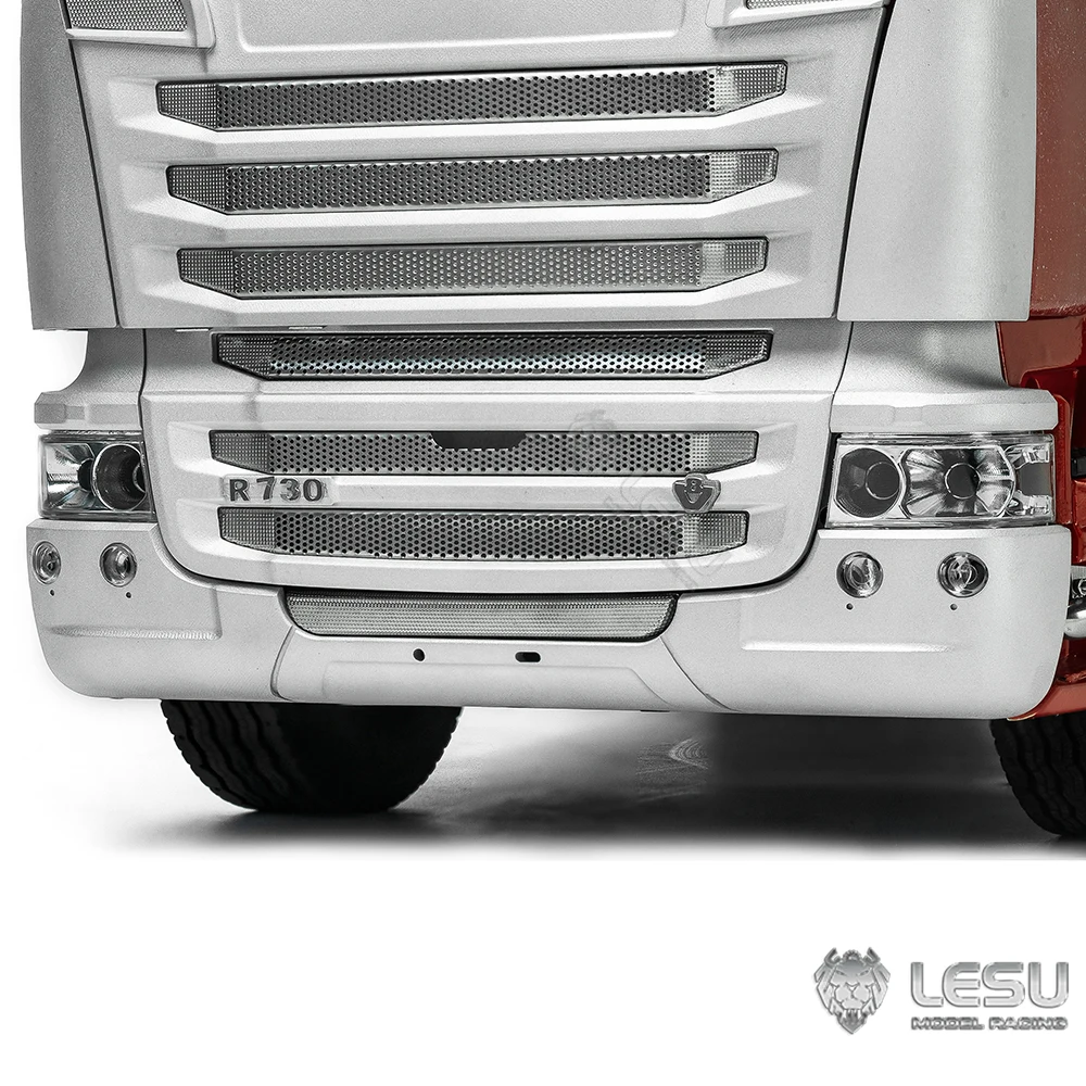 

LESU 1/14 Metal R730 Cabin Front Face Net Bumper Set for RC Tractor Truck DIY Model Upgraded Accessories TH23155