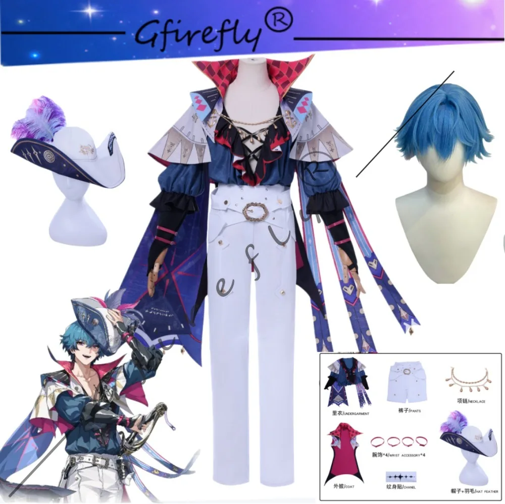 Wuthering Waves Brandt Cosplay-Kostüm, der gleiche Stil der Uniformen, Zubehör, Perücken, Hüte, Halloween-Party, Performance-Kostüme