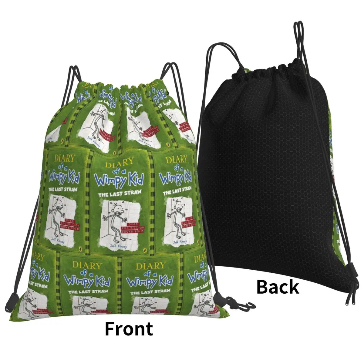 Diary Of A Wimpy Kid The Last Straw カバーバックパック多機能巾着バッグ収納バッグブックバッグ旅行学生用