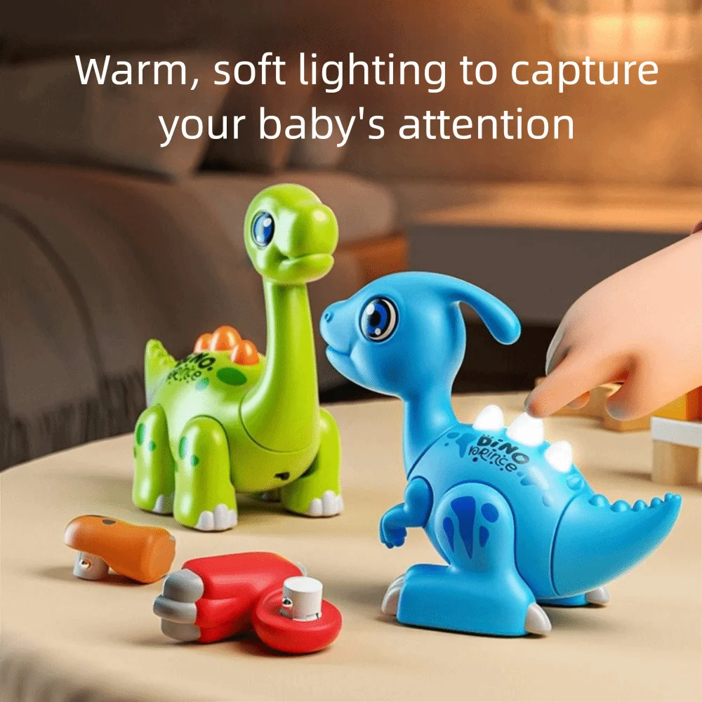 Large Size Assembling Dinosaurs Creative Assembly Cute Model Dinosaur Collage Design Voice Feature DIY Dinosaur Handwork Skills