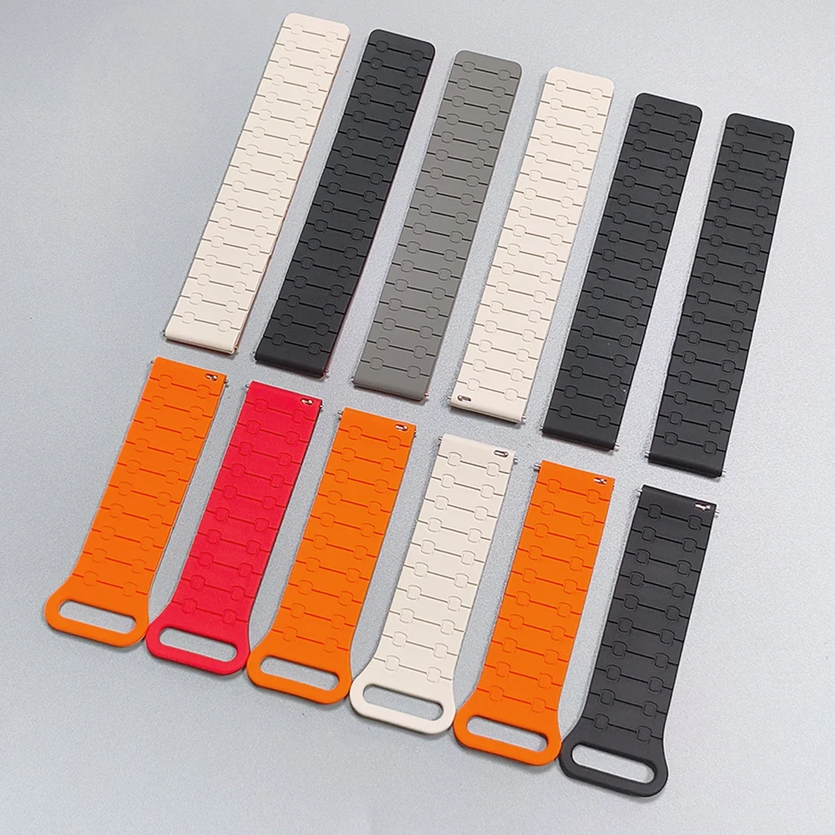 TicWatch Pro 3 용 마그네틱 스트랩 22mm TicWatch Pro/GTH2/GTW/E2 조정 가능한 시계 밴드 용 울트라 LTE/GPS 실리콘 팔찌 코레아