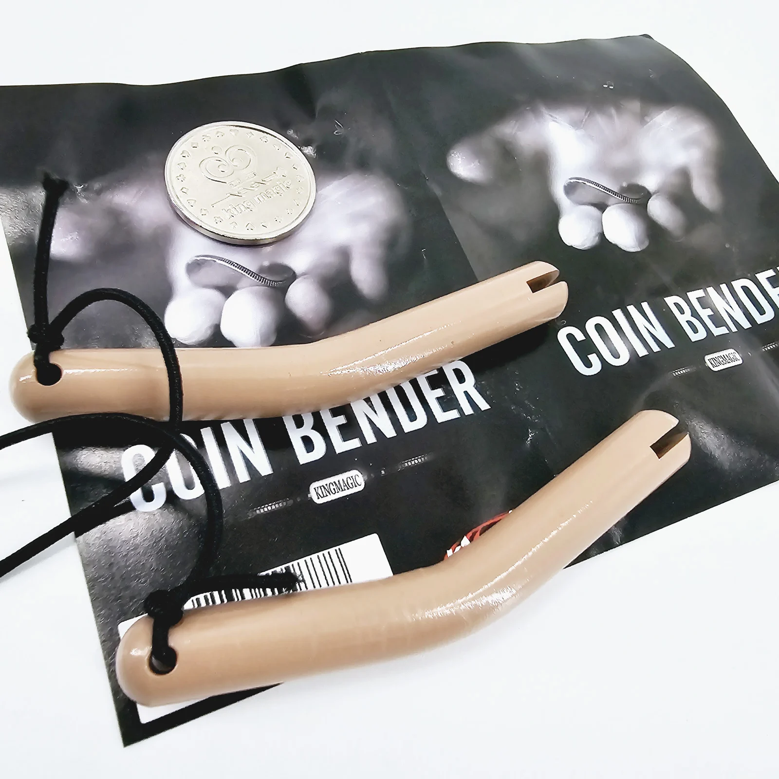 Bender Coin Goocheltrucs Bocht Ondertekend Munten Straat Close Up Stage Magic Prop Goochelaar Gimmick Speelgoed