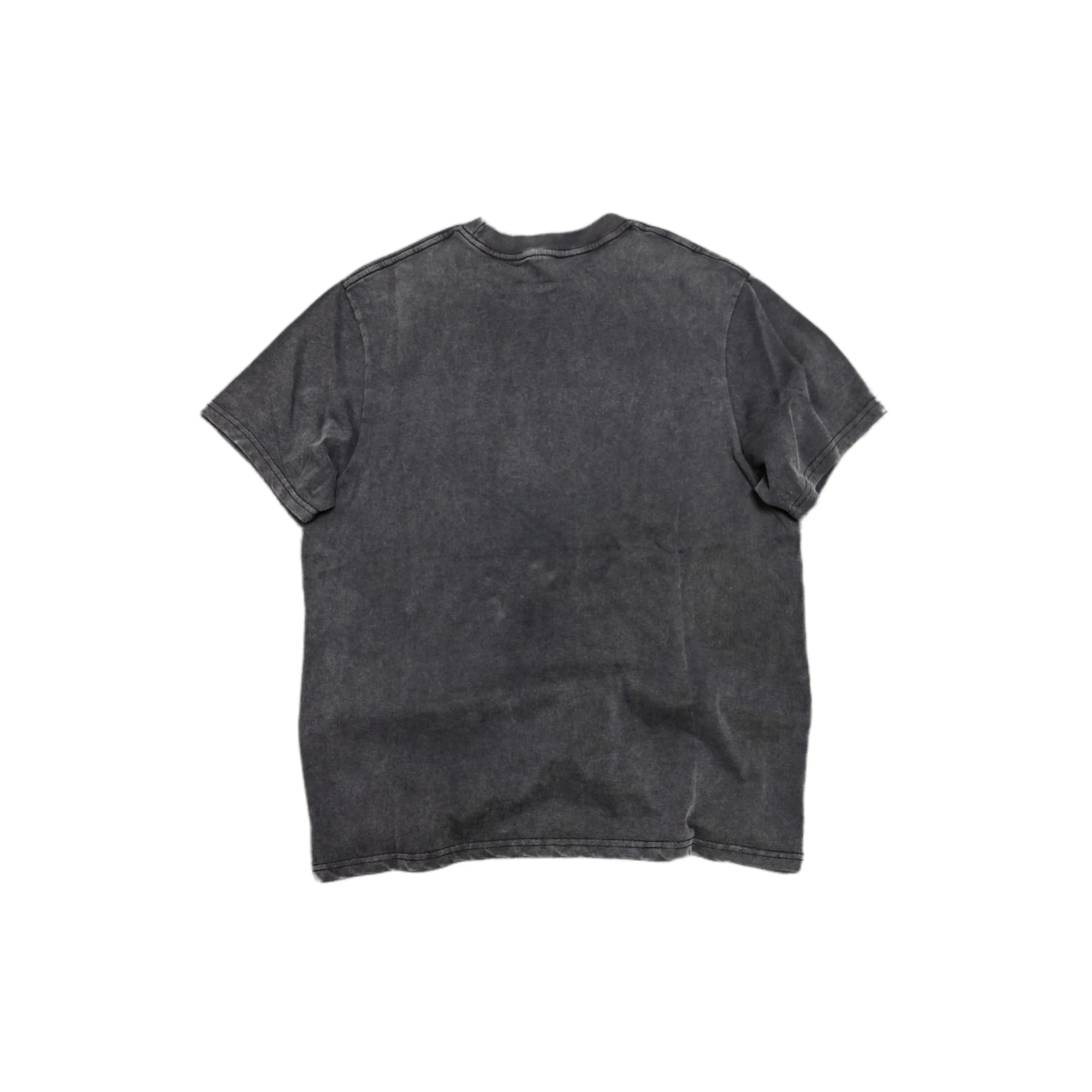 Lmyer NumberNine Archive ECG Retro Destruction Black Washed Skull T-shirt Men Summer Tees