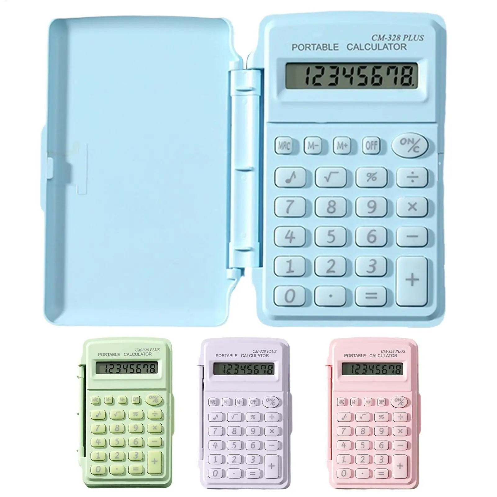 Mini Calculator Calculation Tool with Lid Basic Calculator Small Portable Calculator Cute Candy-colored Calculator for Teachers