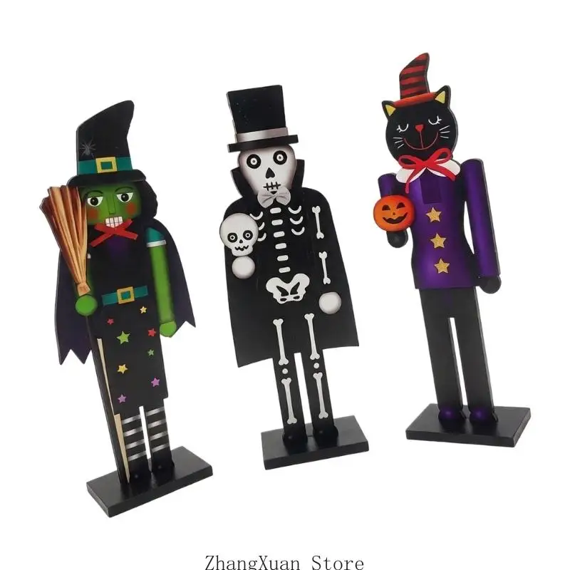 Halloween-Thanksgiving-Holzfiguren-Akzent, 25 großes Regalstück für den Innenbereich für Herbsteingang und Flurtisch, 3 x – Detail 7