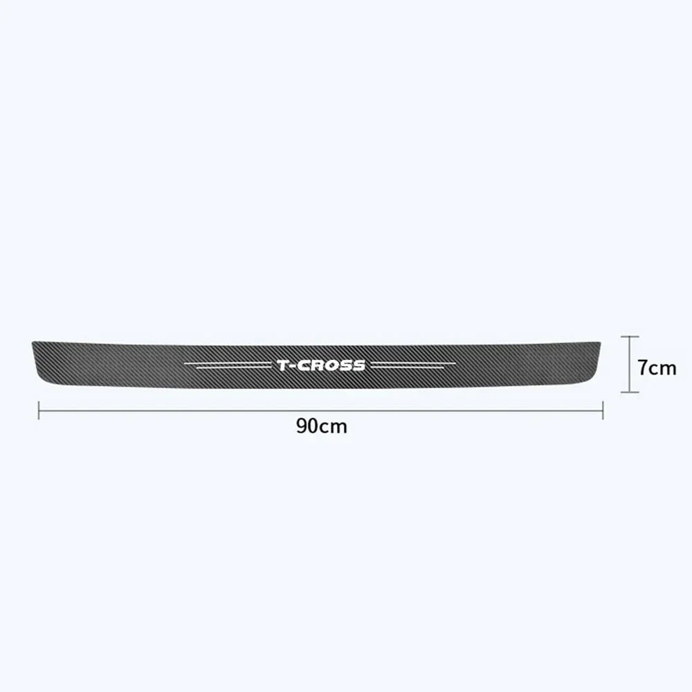 Car Rear Door Trunk Protector Threshold Bumper Scratch Guard Sticker for Volkswagen VW T-CROSS