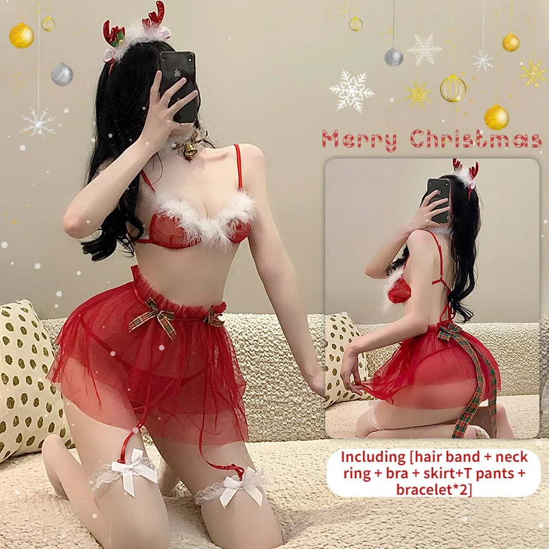 

Sexy Cosplay Costumes Funny Lingerie Mesh Perspective Clothing Sexy Passion Temptation Super Christmas No Take Off Suit Girl