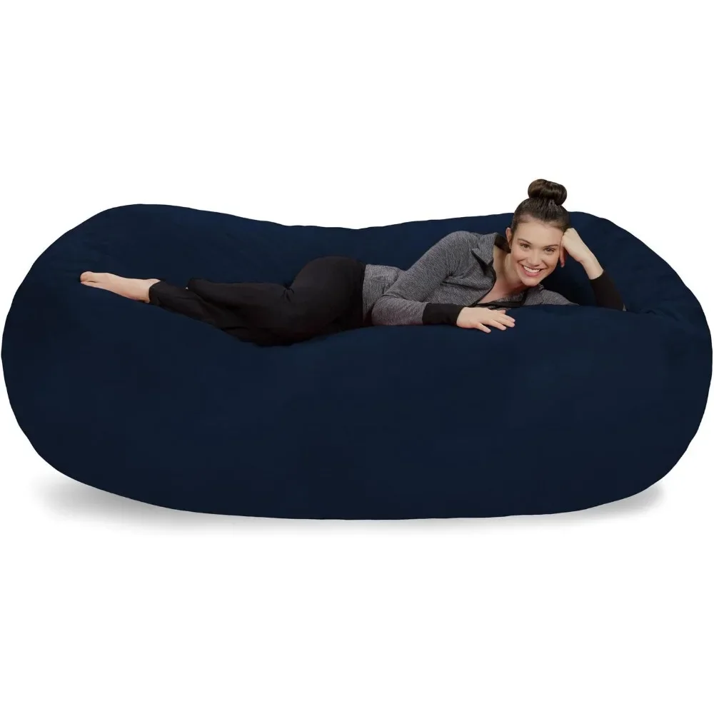 Plush Bean Bag Sofas With Super Soft Microsuede Cover - XL Memory Foam Stuffed Lounger Chairs|