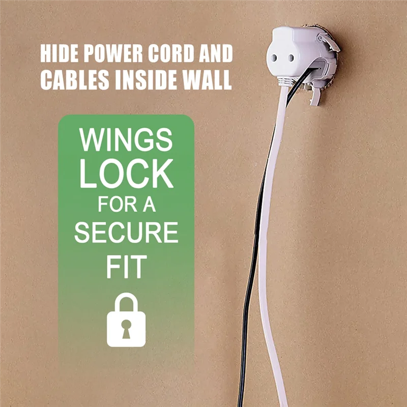 

Superb In-Wall Cable Management Kit For Hide TV Wires When Mounting TV With Hole Saw Drill Attachment For Easy Install US Plug