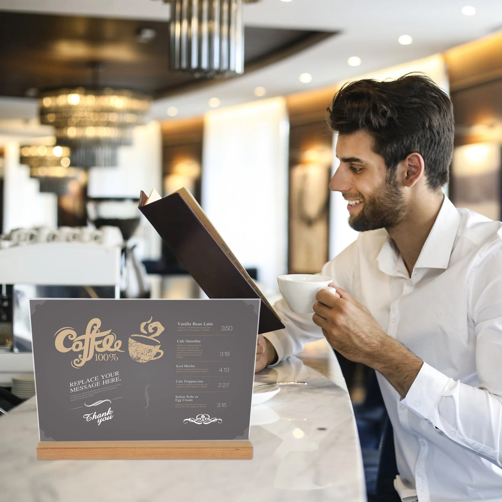 

Table Holders 20x10cm Transparent Display s Plastic Sign Holder Price Tags Desk Accessories Brochure Table Tents St