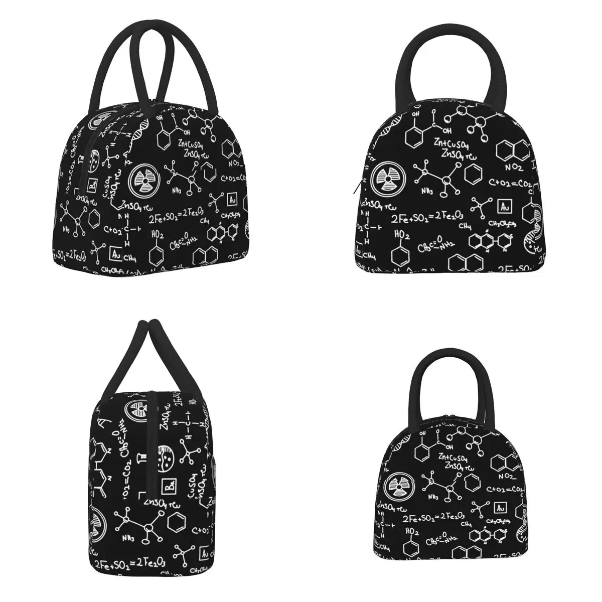 حقيبة غداء معزولة بنمط الكيمياء العلمية للأطفال، صندوق طعام حراري مبرد للمدرسة، حاوية صناديق الغداء المحمولة