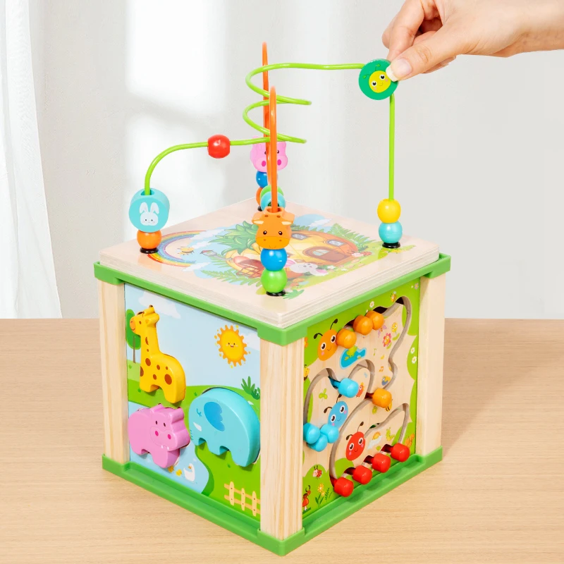 กล่องปริศนาหลากหลายรูปแบบ: เล่นกับลูกปัด ประกอบวัตถุต่างๆ และฝึกมือและสมอง เด็กๆ สนุกไปกับการพัฒนาทักษะ—สุดยอด