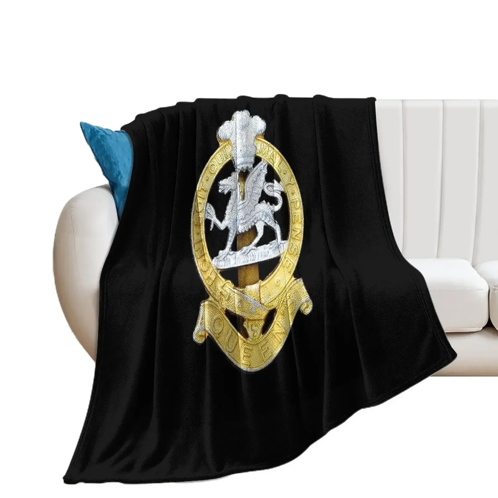 

Queens Regiment Cap Badge Throw Blanket Decorative Beds Weighted Sleeping Bag Cute Blankets