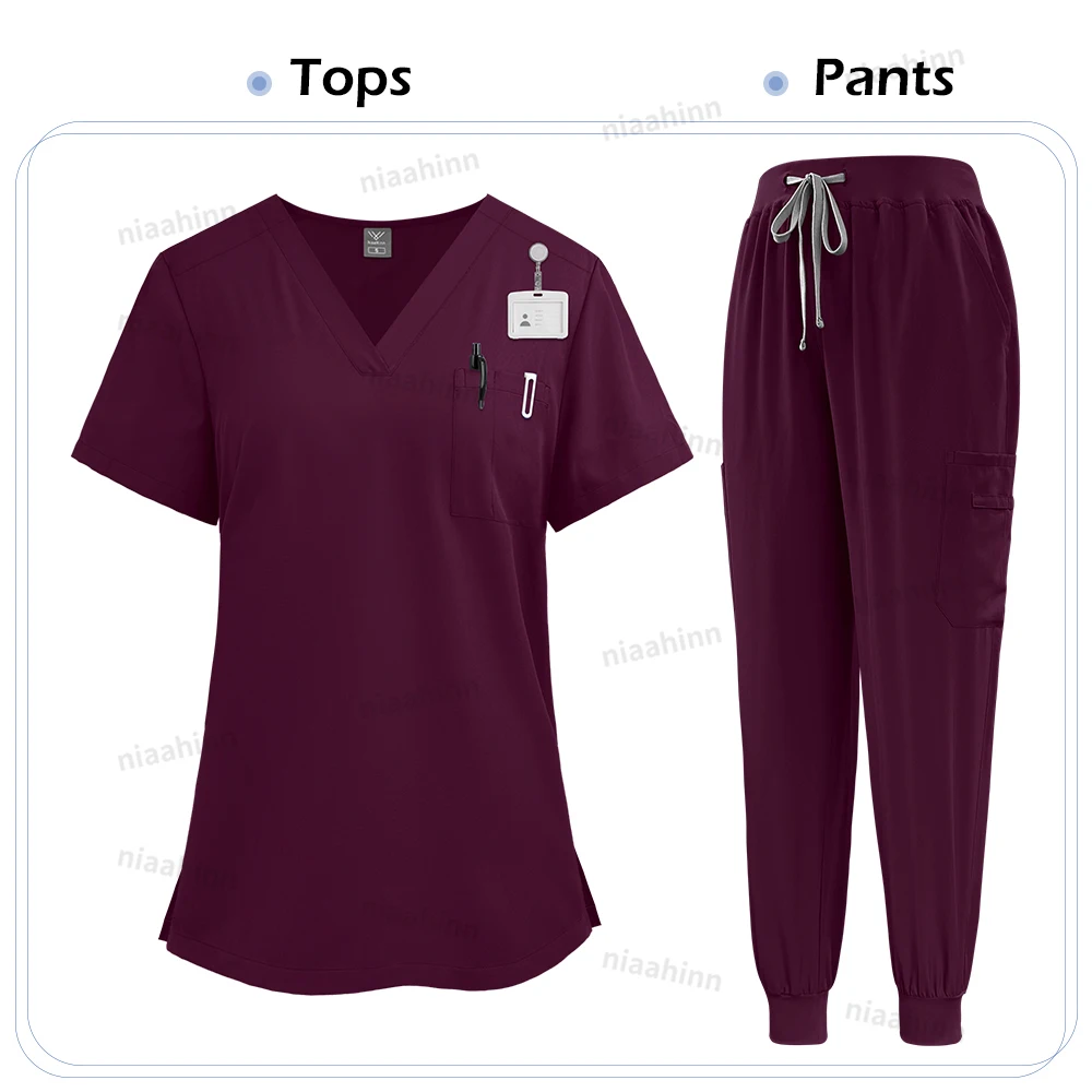 Medizinische Kleidung für Frauen, Scrubs, Jogger-Sets, Stillhosen, OP-Kittel, hochwertige medizinische Uniformen, Großhandel, Schönheitsuniform – Detail 16
