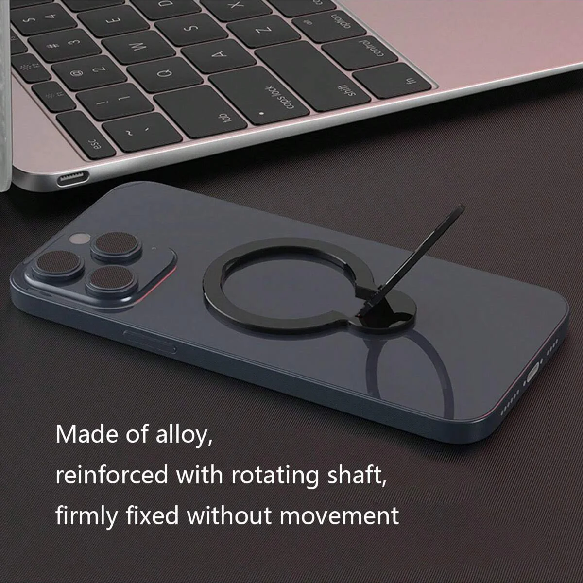 Suporte magnético para telefone montado na parte traseira, suporte de anel de telefone simples e ultrafino