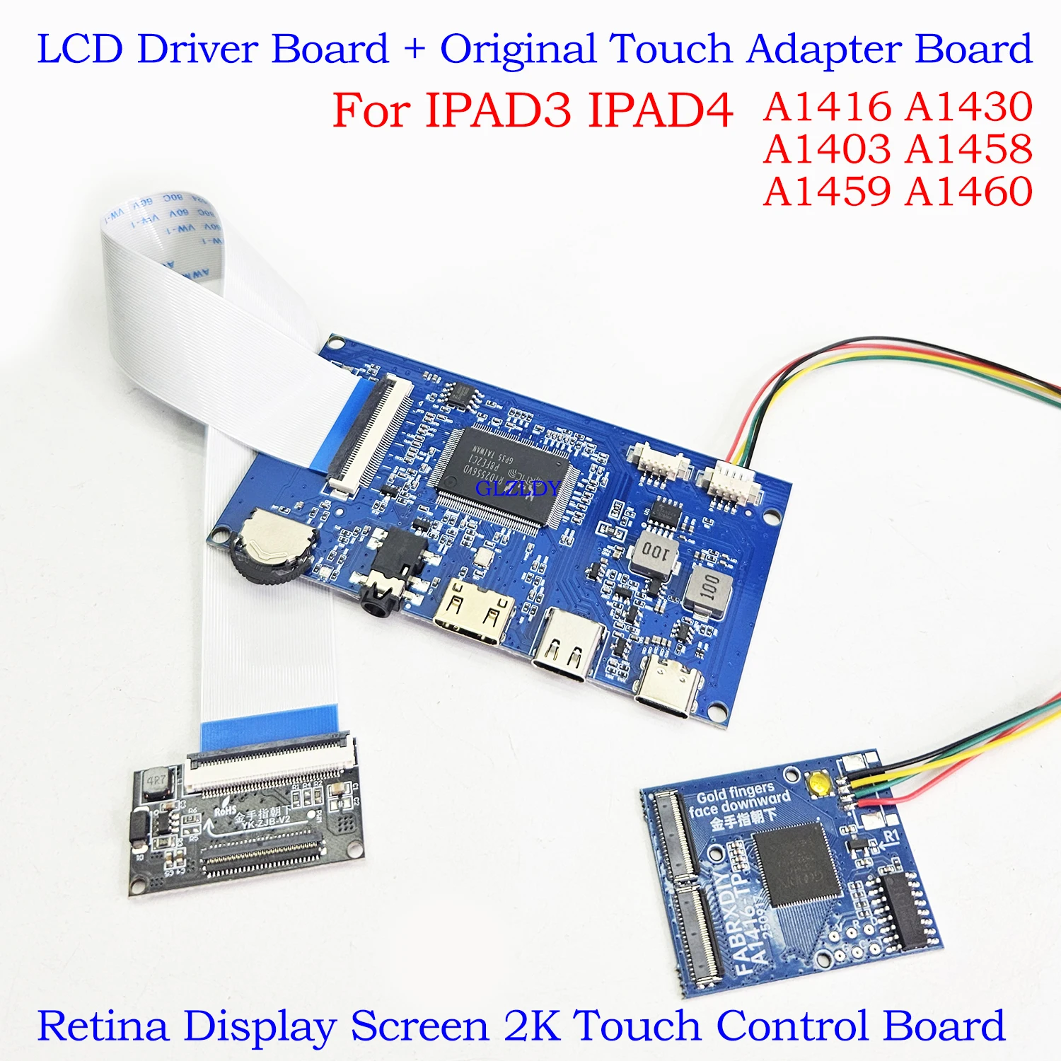

Адаптер сенсорного экрана + плата драйвера LCD для iPad 3/4 9.7 дюймов LP097QX1-SPA1 LTL097QL01 DIY IPS 2048*1536 EDP, контроллер ЖК-дисплея