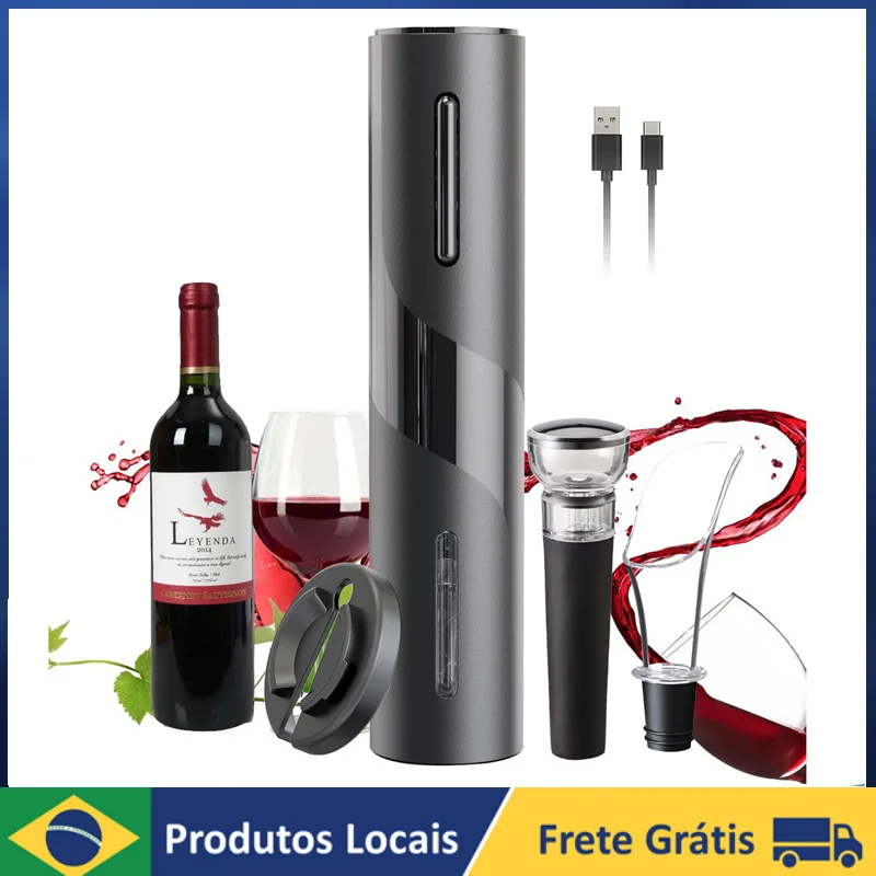 Electric Bottle Opener for Red Wine Corkscrew Rechargeable Wine Opener Kitchen Accessories Gadgets Electric Bottle Opener